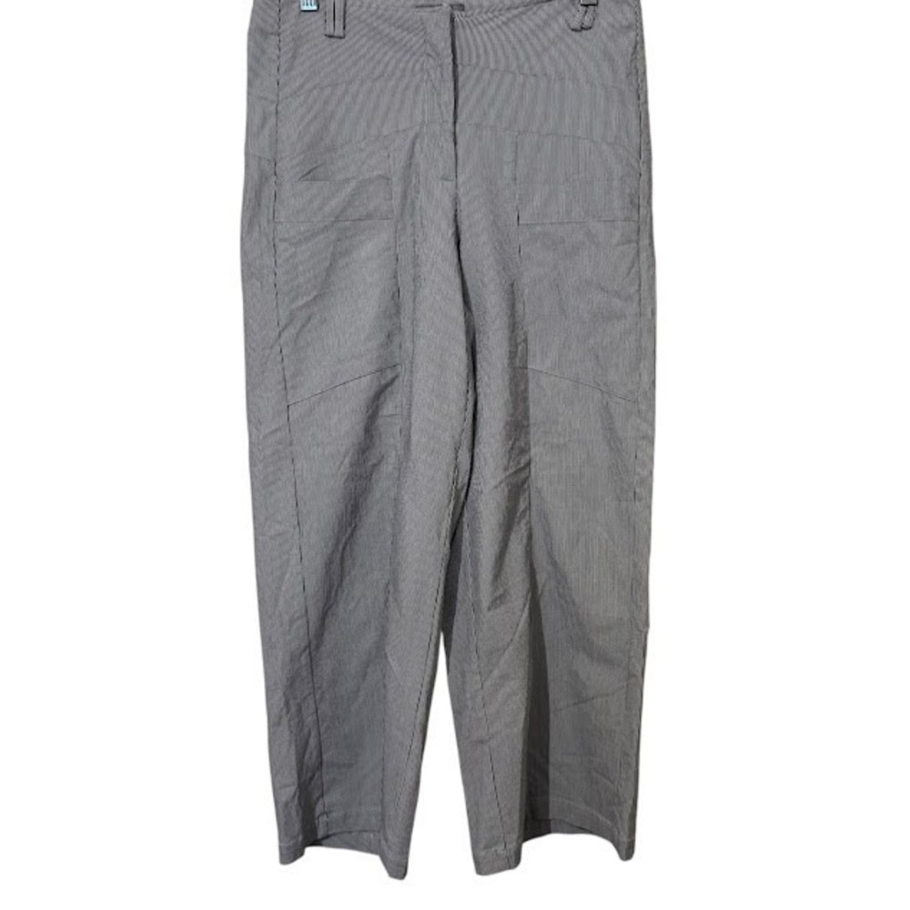 Habitat Clothes to Live In Gray‎ White Stripe City Capri Wide Leg Pants Womens S